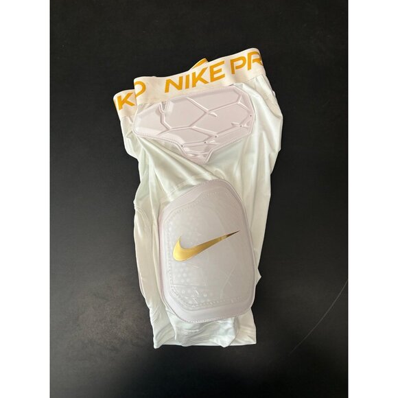 Nike Pro Hyperstrong padded white gold football shorts size XXL XL L AQ2732 101 - Picture 1 of 3